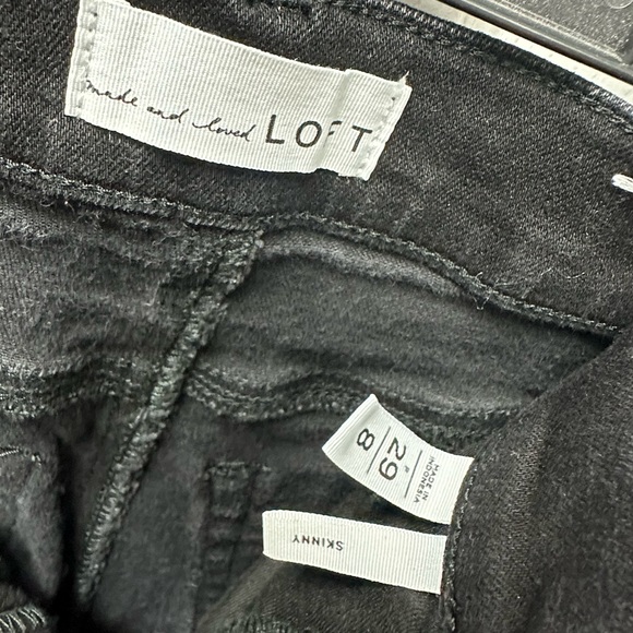 Loft black denim size 8/29 P like new - Picture 4 of 4